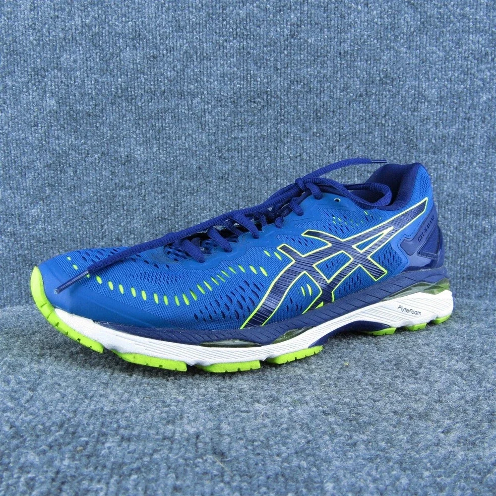 ASICS Kayano Men Sneaker Shoes Blue Fabric Lace Up Size 10 Medium